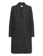 Wool Blend Classic Coat Tommy Hilfiger Black