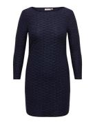 Carastra L/S V-Neck Glitter Dress Jrs Bf ONLY Carmakoma Blue