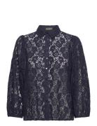 Slwela Stefani Blouse Ls Soaked In Luxury Navy