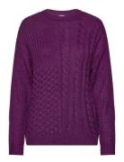 Vikana L/S Detailed Knit /B Vila Purple