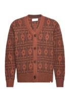 Ezra Heavy Jacquard Cardigan Les Deux Brown