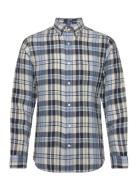 Reg Linen Madras Shirt GANT Navy