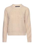Jolee Pearl Long Sleeve Crew French Connection Beige