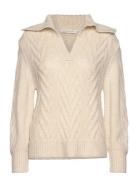 Knit Pullover Troyer Tom Tailor Beige