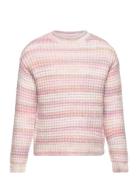 Bicolour Knit Sweater Mango Pink