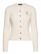 Cable-Knit Cotton Cardigan Lauren Ralph Lauren Cream