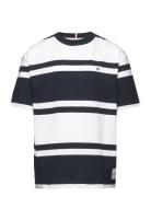 Rugby Stripe Tee S/S Tommy Hilfiger Patterned