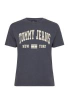 Tjw Reg Washed Varsity Tee Ext Tommy Jeans Navy