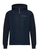 Mix Media Hooded Zip Thru Tommy Hilfiger Navy