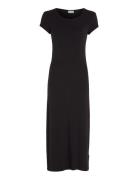 Modal Rib Cap Sleeve Dress Calvin Klein Black