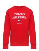 Th Logo Sweatshirt Tommy Hilfiger Red