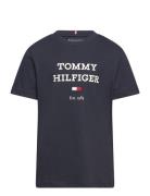 Th Logo Tee S/S Tommy Hilfiger Navy