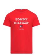 Th Logo Tee S/S Tommy Hilfiger Red