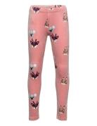 Leggings Velour Aop Animal Fac Lindex Pink