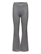 Trousers Flare Lurex Rib Lindex Grey