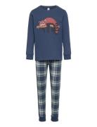 Pajama Placment Check Lindex Blue