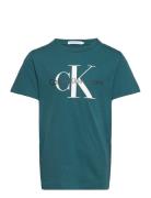 Ck Monogram Ss T-Shirt Calvin Klein Green
