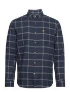 Windowpane Shirt Lyle & Scott Navy