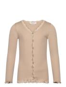 Rkbeatha Ls Cardigan W/ Lace Rosemunde Kids Beige