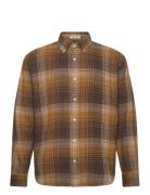 Rel Heavy Flannel Check Shirt GANT Brown