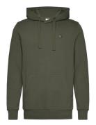 Arvid Basic Hood Badge Sweat - Gots Knowledge Cotton Apparel Khaki