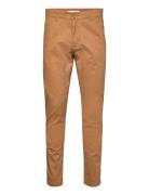 Luca Slim Twill Chino Pants - Gots/ Knowledge Cotton Apparel Brown