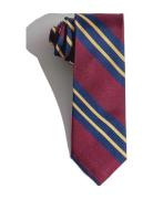 Miles Burgundy Striped Silk Tie AN IVY Burgundy