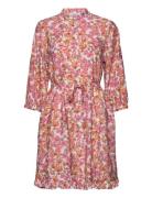 Mschadanaya Ladonna 3/4 Shirt Dress Aop MSCH Copenhagen Pink