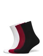 Sock 3 P Merino Pointelle Scal Lindex Red