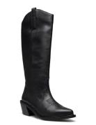 Mount Bright White Leather Boots ALOHAS Black