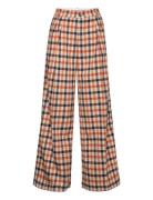 Checked Wide Pants Stella Nova Orange