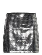 Sequin Miniskirt Mango Silver