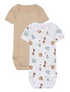 Nbnbody 2P Ss Beige Animal Noos Name It Patterned