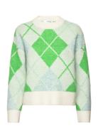 Slflipka Ls Knit O-Neck Selected Femme Green