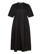 Slfsaga 2/4 Midi Dress B Cur Selected Femme Black