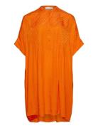 Slfabienne-Viola Ss Over Dress Curve Selected Femme Orange