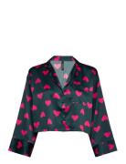 Jacket Ls Satin Hearts Hunkemöller Black