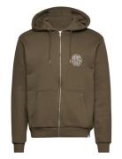 Globe Zipper Hoodie Les Deux Khaki