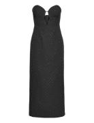 Eleni Stud Midi Dress Bardot Black