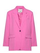 Cardamie L/S Pinst Slit Ovs Blazer Tlr ONLY Carmakoma Pink