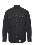 Glenn Flannel Shirt Ls Fat Moose Black