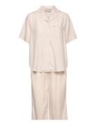 Arianna Lyocell/Viscose Jacquard Dot Pajama Set Lexington Home Beige