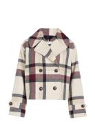 Wool Blend Check Peacoat Tommy Hilfiger Patterned