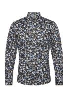 Aop Floral Shirt L/S Lindbergh Blue