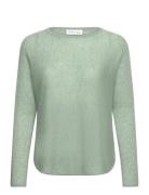 Curved Sweater Loose Tension Davida Cashmere Green