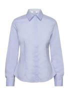 Fitted Cotton Shirt Mango Blue