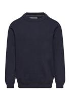Knit Cotton Sweater Mango Navy