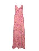 Jacquard Maxi Slip Dress ROTATE Birger Christensen Pink