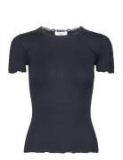 Silk T-Shirt W/ Lace Rosemunde Navy
