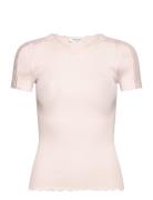 Silk T-Shirt W/ Lace Rosemunde Pink